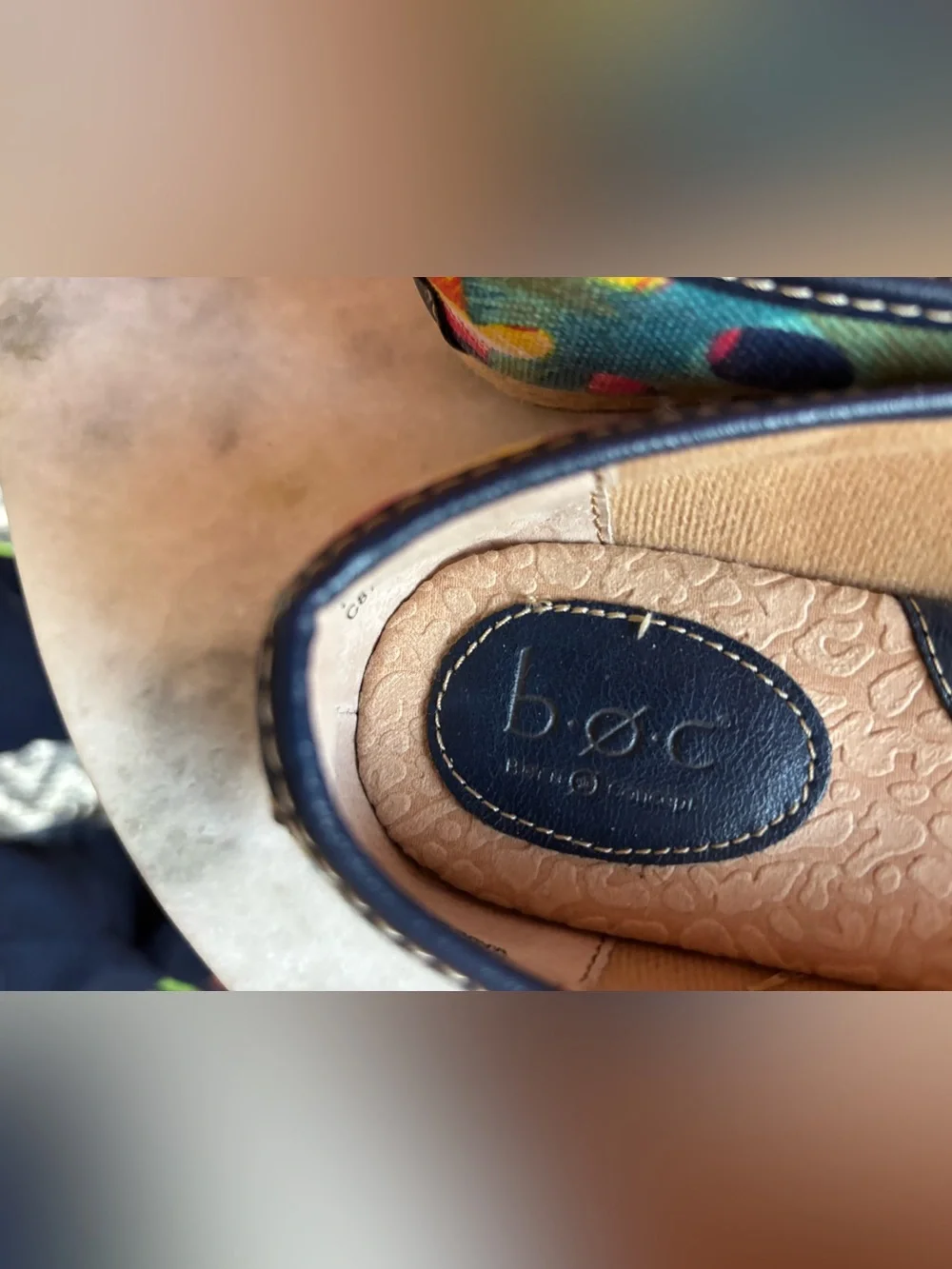 B.O.C Floral Canvas Espadrille Flats - Like New